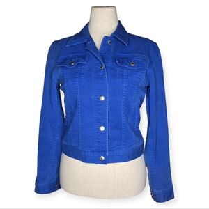 Lauren Jeans Co Ralph Lauren Blue Denim Trucker Jacket Womens M Stretch